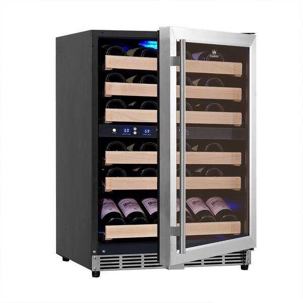 KingsBottle KBU50D 24" Wide 46 Bottle Capacity Dual Zone Wine Cooler